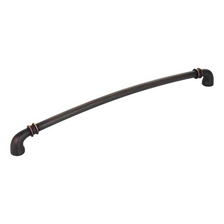 Jeffrey Alexander [445-305DBAC] Die Cast Zinc Cabinet Pull Handle - Oversized - Marie Series - Brushed Oil Rubbed Bronze Finish - 305mm C/C - 12 11/16&quot; L