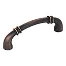 Jeffrey Alexander [445-96DBAC] Die Cast Zinc Cabinet Pull Handle - Standard Size - Marie Series - Brushed Oil Rubbed Bronze Finish - 96mm C/C - 4 3/8&quot; L