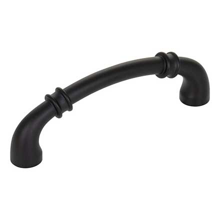 Jeffrey Alexander [445-96MB] Die Cast Zinc Cabinet Pull Handle - Standard Size - Marie Series - Matte Black Finish - 96mm C/C - 4 3/8&quot; L