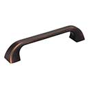 Jeffrey Alexander [972-128DBAC] Die Cast Zinc Cabinet Pull Handle - Oversized - Marlo Series - Brushed Oil Rubbed Bronze Finish - 128mm C/C - 5 13/16&quot; L