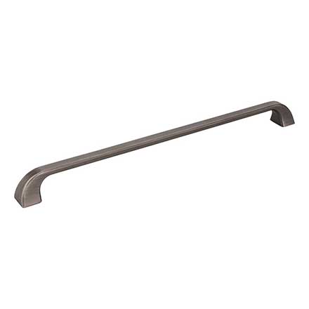 Jeffrey Alexander [972-305BNBDL] Die Cast Zinc Cabinet Pull Handle - Oversized - Marlo Series - Brushed Pewter Finish - 12" C/C - 12 3/4" L