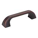 Jeffrey Alexander [972-96DBAC] Die Cast Zinc Cabinet Pull Handle - Standard Sized - Marlo Series - Brushed Oil Rubbed Bronze Finish - 96mm C/C - 4 1/2&quot; L