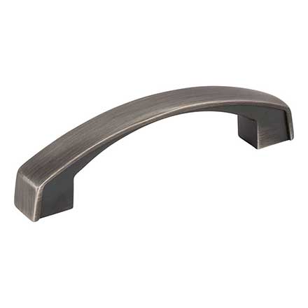 Jeffrey Alexander [549-96BNBDL] Die Cast Zinc Cabinet Pull Handle - Merrick Series - Standard Size - Brushed Pewter Finish - 96mm C/C - 4 3/16&quot; L