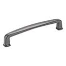 Jeffrey Alexander [1092-128DACM] Die Cast Zinc Cabinet Pull Handle - Milan 1 Series - Oversized - Gun Metal Finish - 128mm C/C - 5 9/16&quot; L