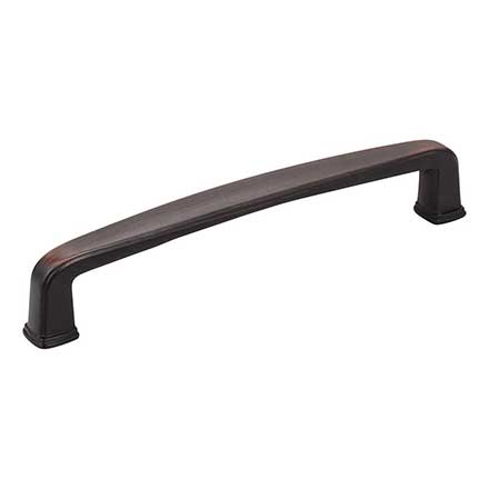 Jeffrey Alexander [1092-128DBAC] Die Cast Zinc Cabinet Pull Handle - Milan 1 Series - Oversized - Brushed Oil Rubbed Bronze Finish - 128mm C/C - 5 9/16&quot; L