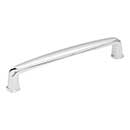 Jeffrey Alexander [1092-128PC] Die Cast Zinc Cabinet Pull Handle - Milan 1 Series - Oversized - Polished Chrome Finish - 128mm C/C - 5 9/16" L