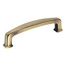 Jeffrey Alexander [1092AB] Die Cast Zinc Cabinet Pull Handle - Milan 1 Series - Standard Size - Brushed Antique Brass Finish - 96mm C/C - 4 1/4&quot; L