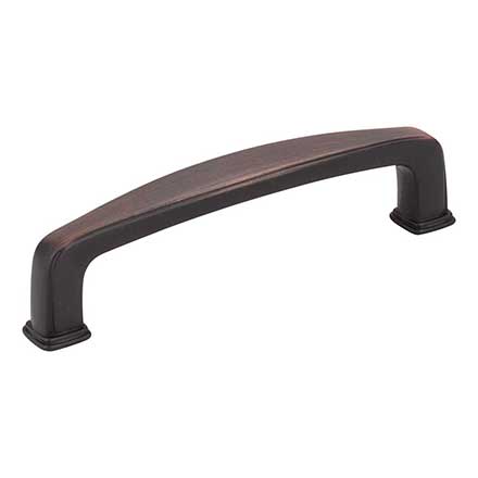 Jeffrey Alexander [1092DBAC] Die Cast Zinc Cabinet Pull Handle - Milan 1 Series - Standard Size - Brushed Oil Rubbed Bronze Finish - 96mm C/C - 4 1/4&quot; L