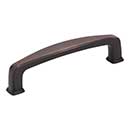 Jeffrey Alexander [1092DBAC] Die Cast Zinc Cabinet Pull Handle - Milan 1 Series - Standard Size - Brushed Oil Rubbed Bronze Finish - 96mm C/C - 4 1/4" L