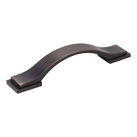Jeffrey Alexander [80152-96DBAC] Die Cast Zinc Cabinet Pull Handle - Mirada Series - Standard Size - Brushed Oil Rubbed Bronze Finish - 96mm C/C - 5 9/16" L