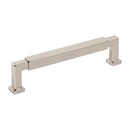 Jeffrey Alexander [229-128NI] Die Cast Zinc Cabinet Pull Handle - Nash Series - Oversized - Polished Nickel Finish - 128mm C/C - 5 9/16" L