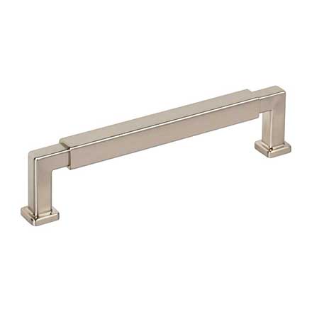 Jeffrey Alexander [229-128SN] Die Cast Zinc Cabinet Pull Handle - Nash Series - Oversized - Satin Nickel Finish - 128mm C/C - 5 9/16" L