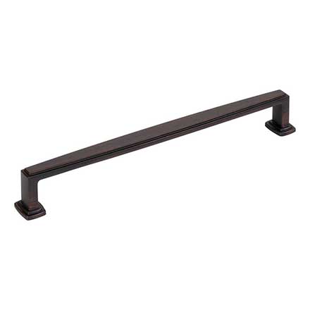 Jeffrey Alexander [171-192DBAC] Die Cast Zinc Cabinet Pull Handle - Oversized - Richard Series - Brushed Oil Rubbed Bronze Finish - 192mm C/C - 8 1/8&quot; L