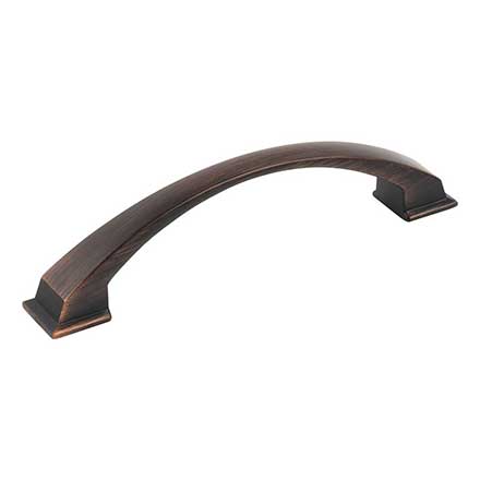 Jeffrey Alexander [944-128DBAC] Die Cast Zinc Cabinet Pull Handle - Oversized - Roman Series - Brushed Oil Rubbed Bronze Finish - 128mm C/C - 6 1/4&quot; L