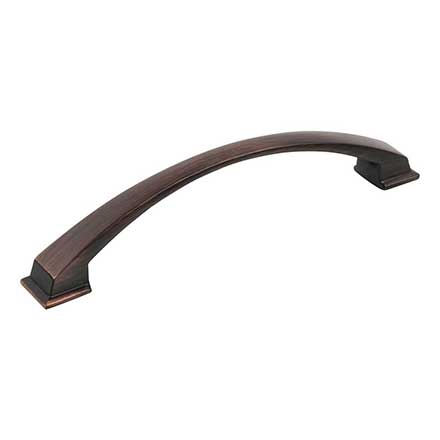 Jeffrey Alexander [944-160DBAC] Die Cast Zinc Cabinet Pull Handle - Oversized - Roman Series - Brushed Oil Rubbed Bronze Finish - 160mm C/C - 7 1/2&quot; L