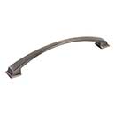 Jeffrey Alexander [944-192BNBDL] Die Cast Zinc Cabinet Pull Handle - Oversized - Roman Series - Brushed Pewter Finish - 192mm C/C - 8 3/4&quot; L