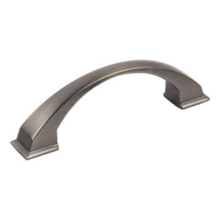 Jeffrey Alexander [944-96BNBDL] Die Cast Zinc Cabinet Pull Handle - Standard Sized - Roman Series - Brushed Pewter Finish - 96mm C/C - 4 15/16" L