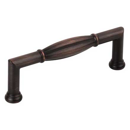 Jeffrey Alexander [686-96DBAC] Die Cast Zinc Cabinet Pull Handle - Standard Sized - Southerland Series - Brushed Oil Rubbed Bronze Finish - 96mm C/C - 4 1/8&quot; L