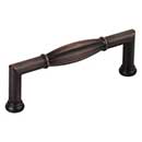 Jeffrey Alexander [686-96DBAC] Die Cast Zinc Cabinet Pull Handle - Standard Sized - Southerland Series - Brushed Oil Rubbed Bronze Finish - 96mm C/C - 4 1/8" L