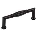 Jeffrey Alexander [686-96MB] Die Cast Zinc Cabinet Pull Handle - Standard Sized - Southerland Series - Matte Black Finish - 96mm C/C - 4 1/8&quot; L