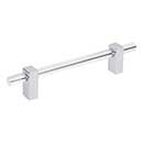 Jeffrey Alexander [578-128PC] Acrylic Cabinet Pull Handle - Oversized - Spencer Series - Clear - Polished Chrome Finish - 128mm C/C - 7 3/8&quot; L