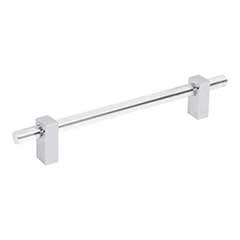 Jeffrey Alexander [578-160PC] Acrylic Cabinet Pull Handle - Oversized - Spencer Series - Clear - Polished Chrome Finish - 160mm C/C - 8 11/16&quot; L