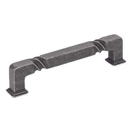 Jeffrey Alexander [602-128SIM] Die Cast Zinc Cabinet Pull Handle - Tahoe Series - Oversized - Distressed Antique Silver Finish - 128mm C/C - 5 13/16&quot; L