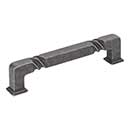 Jeffrey Alexander [602-128SIM] Die Cast Zinc Cabinet Pull Handle - Tahoe Series - Oversized - Distressed Antique Silver Finish - 128mm C/C - 5 13/16&quot; L