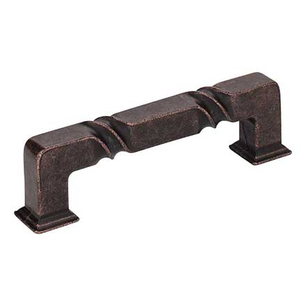 Jeffrey Alexander [602-96DMAC] Die Cast Zinc Cabinet Pull Handle - Tahoe Series - Standard Size - Distressed Oil Rubbed Bronze Finish - 96mm C/C - 4 1/2" L