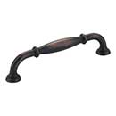 Jeffrey Alexander [658-128DBAC] Die Cast Zinc Cabinet Pull Handle - Oversized - Tiffany Series - Brushed Oil Rubbed Bronze Finish - 128mm C/C - 5 13/16&quot; L
