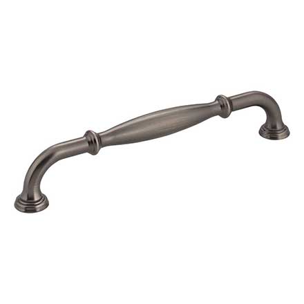 Jeffrey Alexander [658-160BNBDL] Die Cast Zinc Cabinet Pull Handle - Oversized - Tiffany Series - Brushed Pewter Finish - 160mm C/C - 7 1/16&quot; L