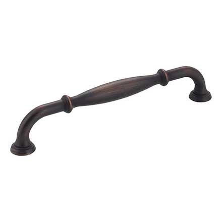 Jeffrey Alexander [658-160DBAC] Die Cast Zinc Cabinet Pull Handle - Oversized - Tiffany Series - Brushed Oil Rubbed Bronze Finish - 160mm C/C - 7 1/16&quot; L