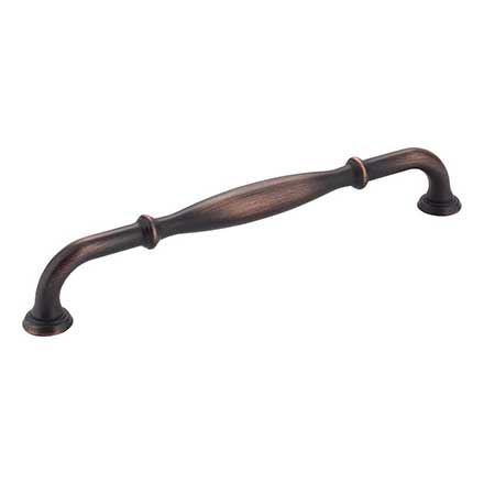 Jeffrey Alexander [658-192DBAC] Die Cast Zinc Cabinet Pull Handle - Oversized - Tiffany Series - Brushed Oil Rubbed Bronze Finish - 192mm C/C - 8 3/8" L