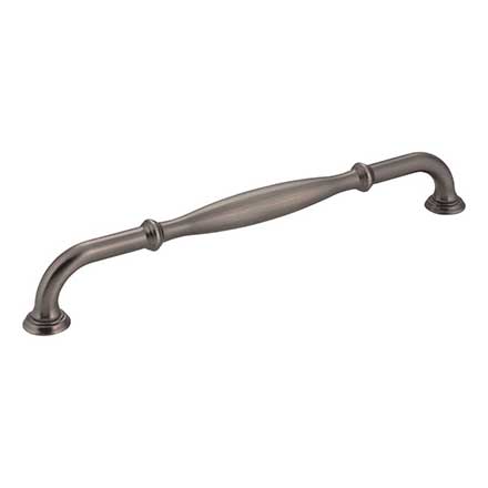 Jeffrey Alexander [658-224BNBDL] Die Cast Zinc Cabinet Pull Handle - Oversized - Tiffany Series - Brushed Pewter Finish - 224mm C/C - 9 7/8&quot; L