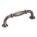 Jeffrey Alexander [658-96BNBDL] Die Cast Zinc Cabinet Pull Handle - Standard Sized - Tiffany Series - Brushed Pewter Finish - 96mm C/C - 4 1/2&quot; L