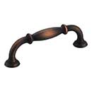 Jeffrey Alexander [658-96DBAC] Die Cast Zinc Cabinet Pull Handle - Standard Sized - Tiffany Series - Brushed Oil Rubbed Bronze Finish - 96mm C/C - 4 1/2&quot; L