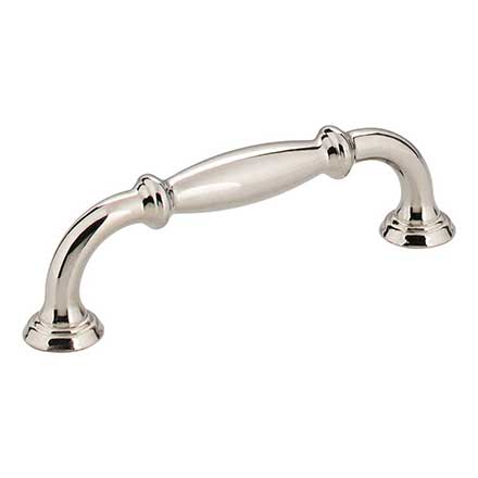 Jeffrey Alexander [658-96NI] Die Cast Zinc Cabinet Pull Handle - Standard Sized - Tiffany Series - Polished Nickel Finish - 96mm C/C - 4 1/2" L