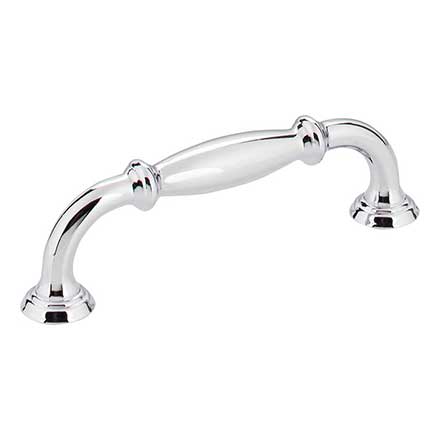 Jeffrey Alexander [658-96PC] Die Cast Zinc Cabinet Pull Handle - Standard Sized - Tiffany Series - Polished Chrome Finish - 96mm C/C - 4 1/2&quot; L