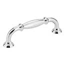 Jeffrey Alexander [658-96PC] Die Cast Zinc Cabinet Pull Handle - Standard Sized - Tiffany Series - Polished Chrome Finish - 96mm C/C - 4 1/2&quot; L