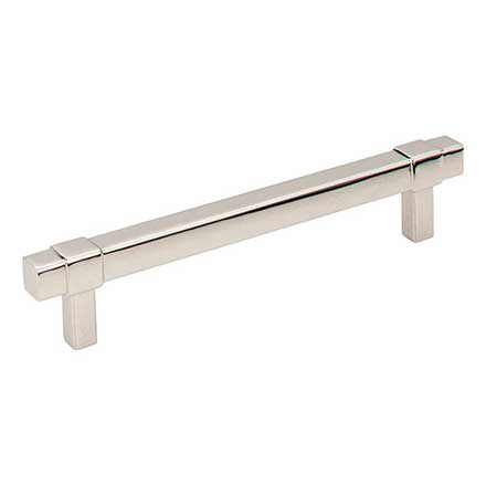 Jeffrey Alexander [293-128NI] Die Cast Zinc Cabinet Pull Handle - Oversized - Zane Series - Polished Nickel Finish - 128mm C/C - 6 5/16&quot; L
