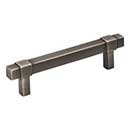 Jeffrey Alexander [293-96BNBDL] Die Cast Zinc Cabinet Pull Handle - Standard Sized - Zane Series - Brushed Pewter Finish - 96mm C/C - 5 1/16&quot; L