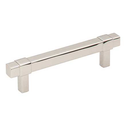 Jeffrey Alexander [293-96NI] Die Cast Zinc Cabinet Pull Handle - Standard Sized - Zane Series - Polished Nickel Finish - 96mm C/C - 5 1/16&quot; L