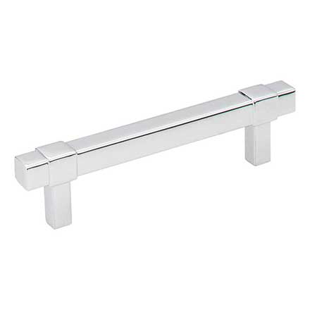 Jeffrey Alexander [293-96PC] Die Cast Zinc Cabinet Pull Handle - Standard Sized - Zane Series - Polished Chrome Finish - 96mm C/C - 5 1/16" L