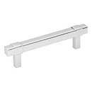 Jeffrey Alexander [293-96PC] Die Cast Zinc Cabinet Pull Handle - Standard Sized - Zane Series - Polished Chrome Finish - 96mm C/C - 5 1/16&quot; L