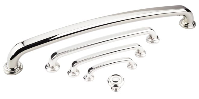 Jeffrey Alexander Bremen 1 Series Decorative Hardware - Polished Nickel Finish
