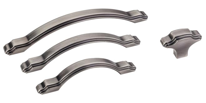 Jeffrey Alexander Maybeck Series Decorative Hardware - Brushed Pewter Finish