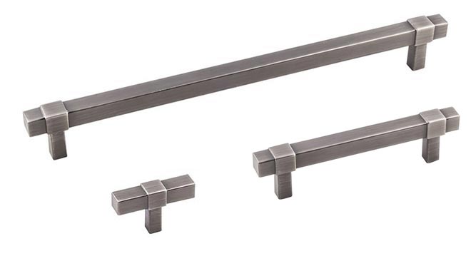 Brushed Pewter Finish Zane Series Decorative Cabinet Hardware