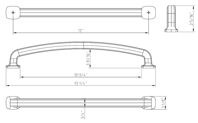 Belcastel 1 MO6373-12 Appliance Pull Belcastel 1 MO6373-12 Appliance Pull