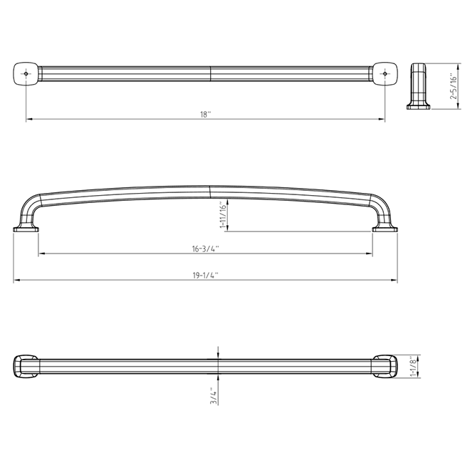 Belcastel 1 MO6373-18 Appliance Pull