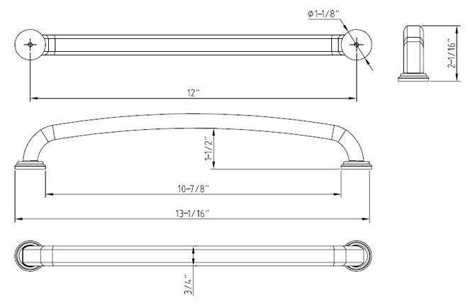 Bremen 1 527-12 Appliance Pull